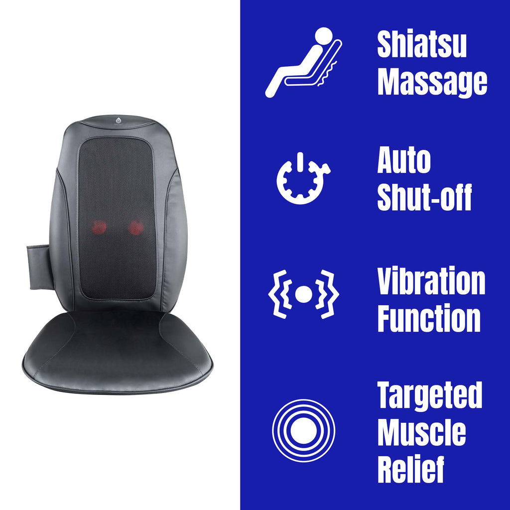 Shiatsu Chair Massager with Vibration Ultimate Relaxation Pursonic Shiatsu Chair Massager with Vibration Ultimate Relaxation Pursonic