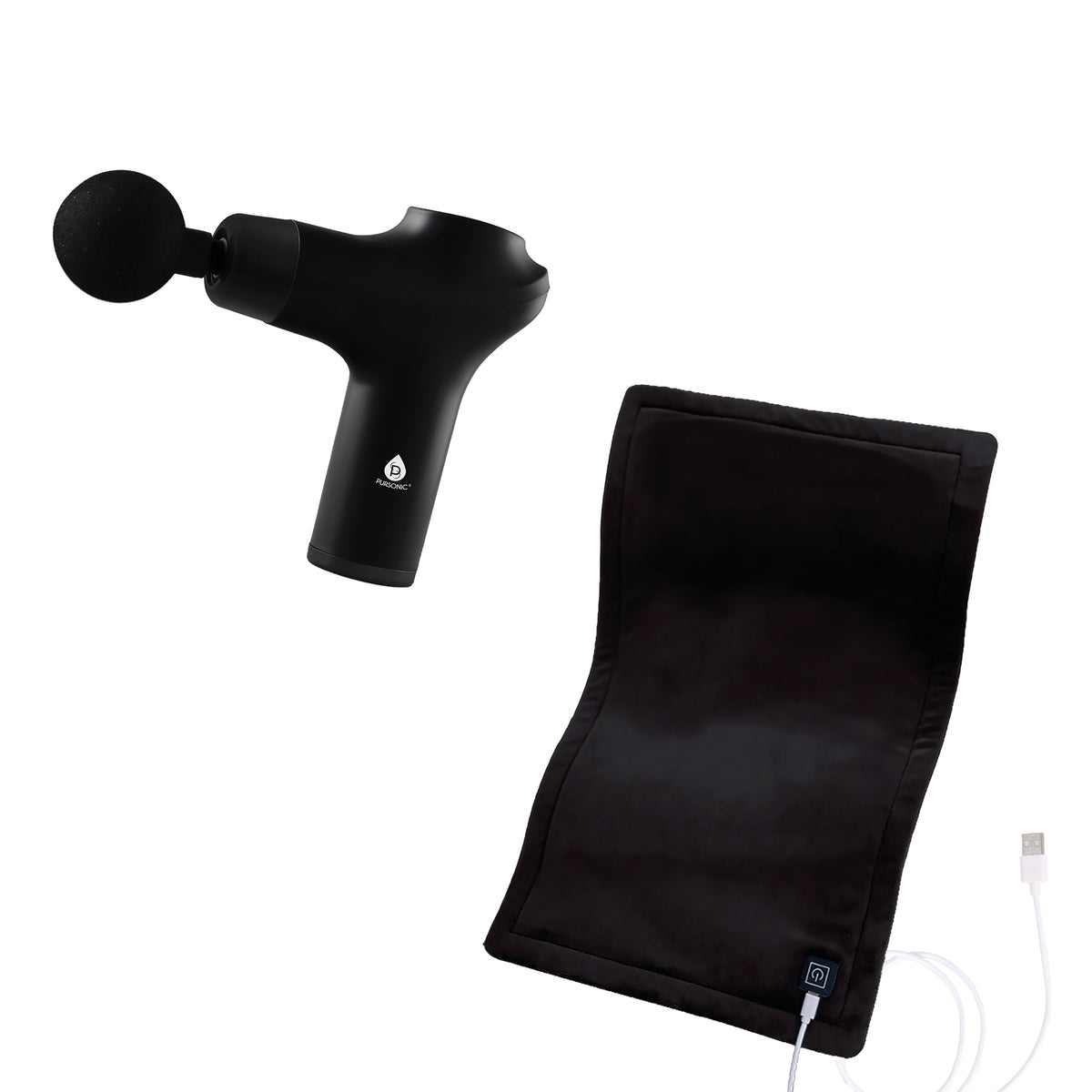 Pursonic Recovery & Relaxation Bundle – Extra Large Heating Pad + 3-Sp display picture 1