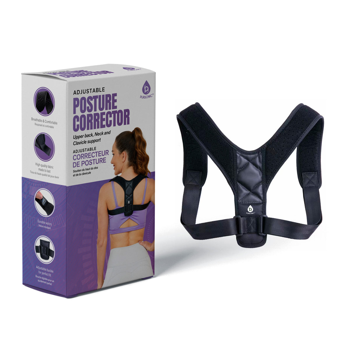 Posture Corrector Back Brace - Adjustable Breathable Clavicle Support -  Maskura - Get Trendy, Get Fit