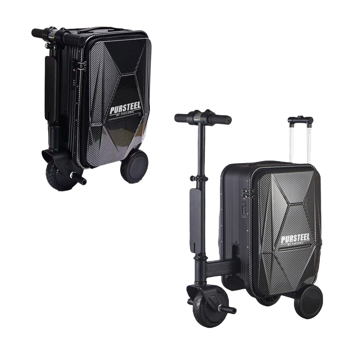 未使用 RIDE EL HEFE ライド カーボンハイバック&アルミ　ケース付 Pursteel Electric Ride-On Luggage – Smart Travel with Speed