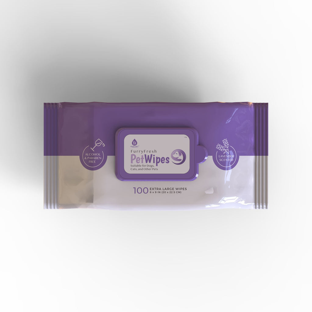 Furry Fresh Pet Wipes Lavender Scented, 100 Extra Large Wipes