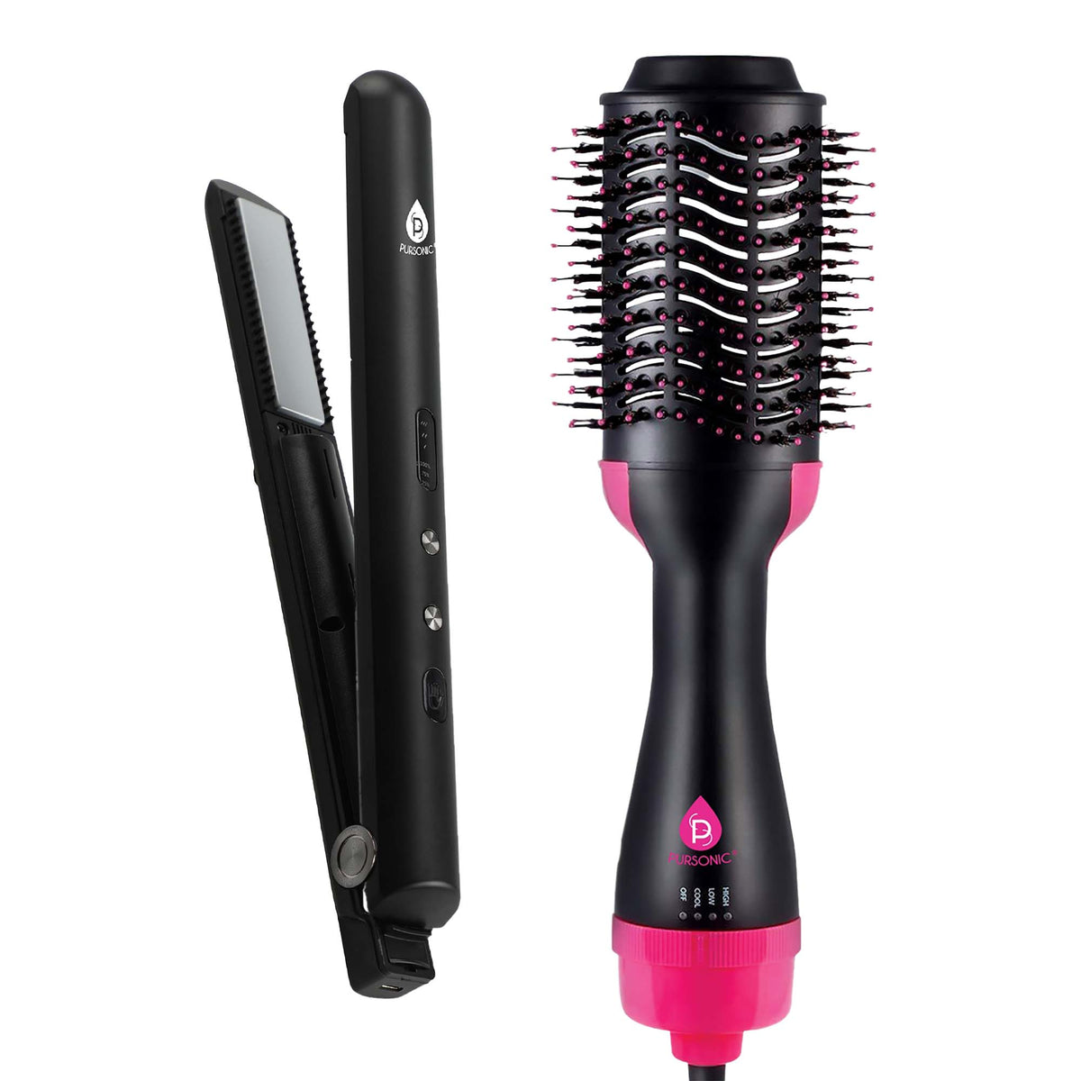Style-on-the-Go Bundle – Cordless Hair Straightener & One Step