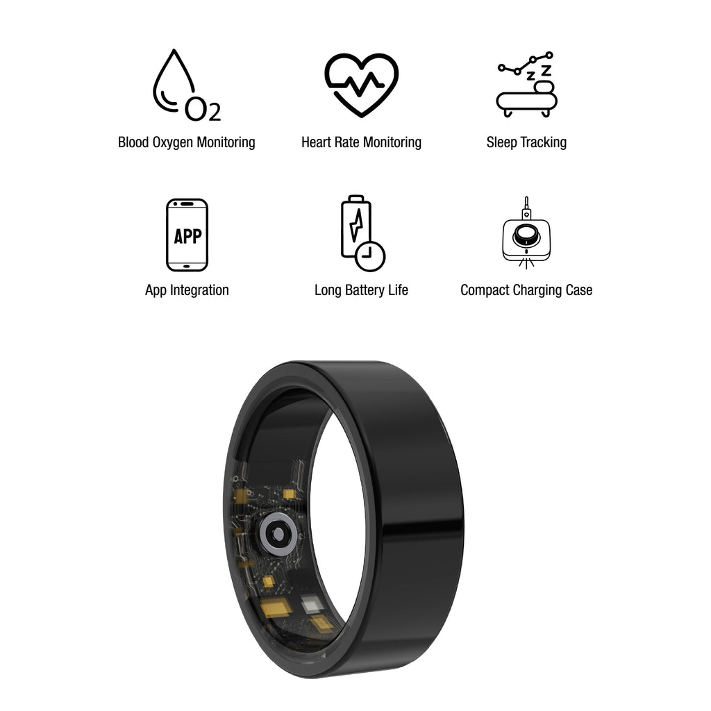 Slimme Ring voor Android en IOS, Waterdichte Draagbare Fitnessringen voor Mannen en Vrouwen, Slaaptracker, Bewaking de Hele Dag, Camera-afstandsbediening (Rosé goud Slimme Ring voor Android en IOS, Waterdichte Draagbare Fitnessringen voor Mannen en Vrouwen, Slaaptracker, Bewaking de Hele Dag, Camera-afstandsbediening (Rosé goud