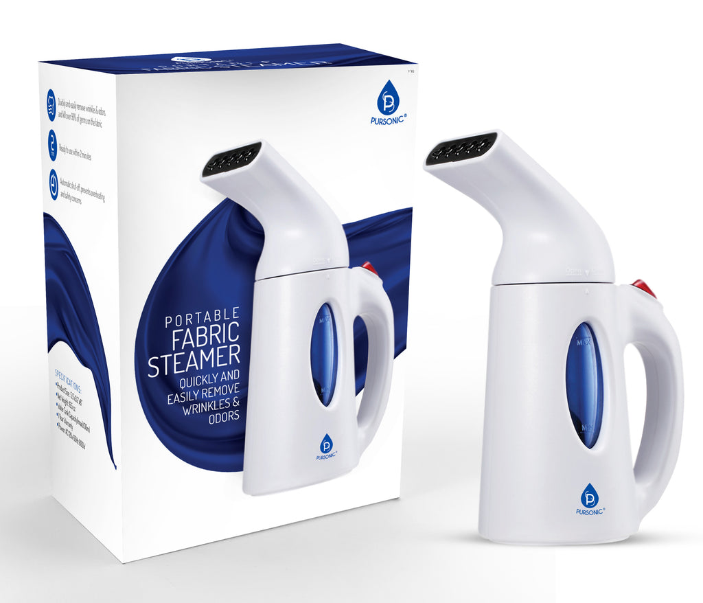 Pursonic Handheld 130ml Fabric Steamer; White Pursonic Handheld 130ml Fabric Steamer; White