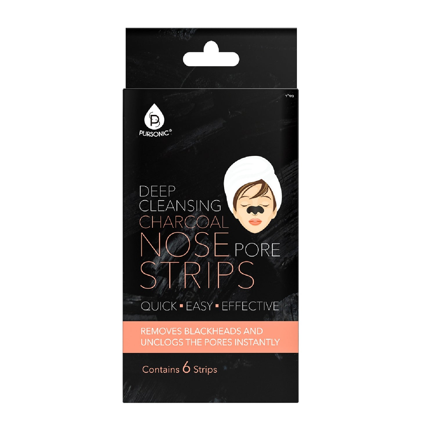 6 pack Deep Cleansing Charcoal Nose Pore Strip Pursonic