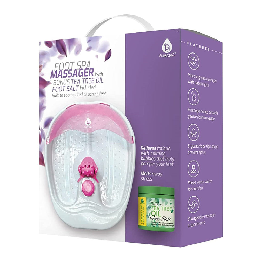 Foot Spa Massager with Tea Tree Oil Foot Salt Scrub (Warming Function) Pursonic Foot Spa Massager with Tea Tree Oil Foot Salt Scrub (Warming Function) Pursonic