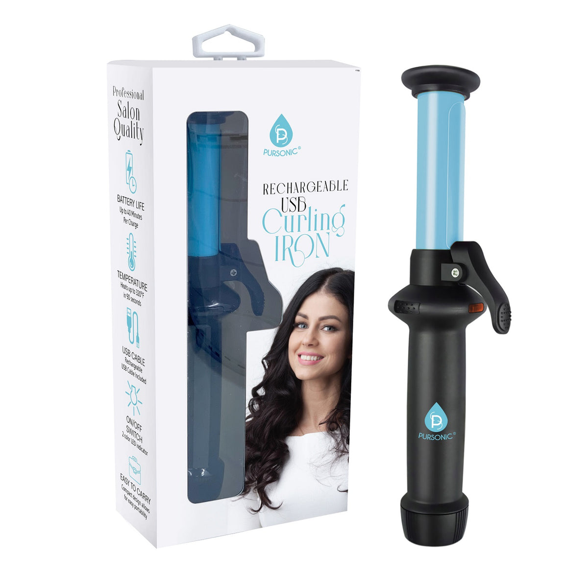 Mini Curling USB Rechargeable Mini Curling Iron – Pursonic
